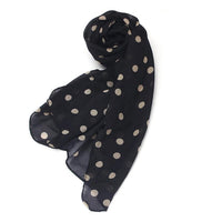 Polka Dot Chiffon Scarf