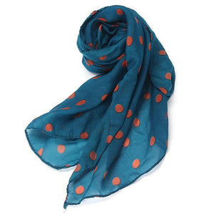 Polka Dot Chiffon Scarf