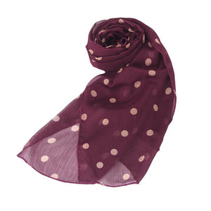 Polka Dot Chiffon Scarf