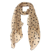 Polka Dot Chiffon Scarf