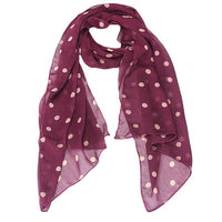Polka Dot Chiffon Scarf