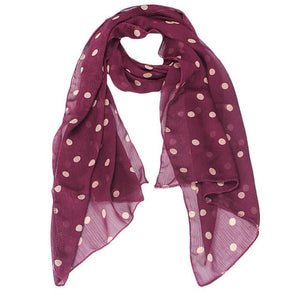 Polka Dot Chiffon Scarf
