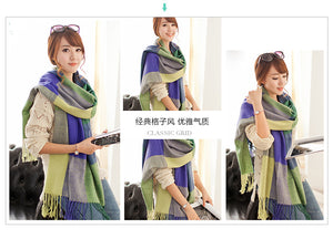 Plaid Cashmere Scarf