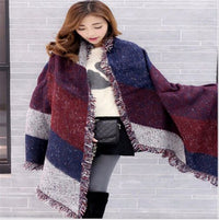 Winter Plaid Blanket Scarf