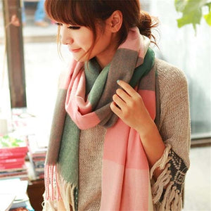 Plaid Cashmere Scarf