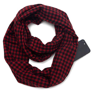 Polka Dot Zipper Pocket Scarf