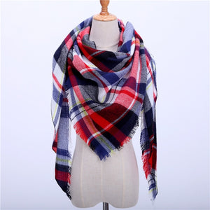 Wool Plaid Blanket Scarf