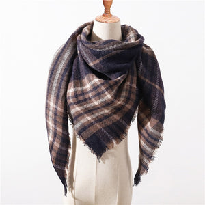Wool Plaid Blanket Scarf